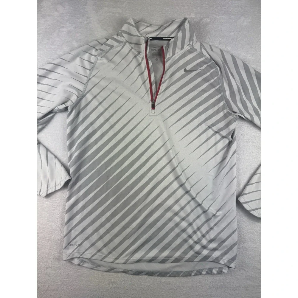 Men's Nike 1/4‎ Zip Pullover Dri-FIT Medium Lightweight Running Athletic